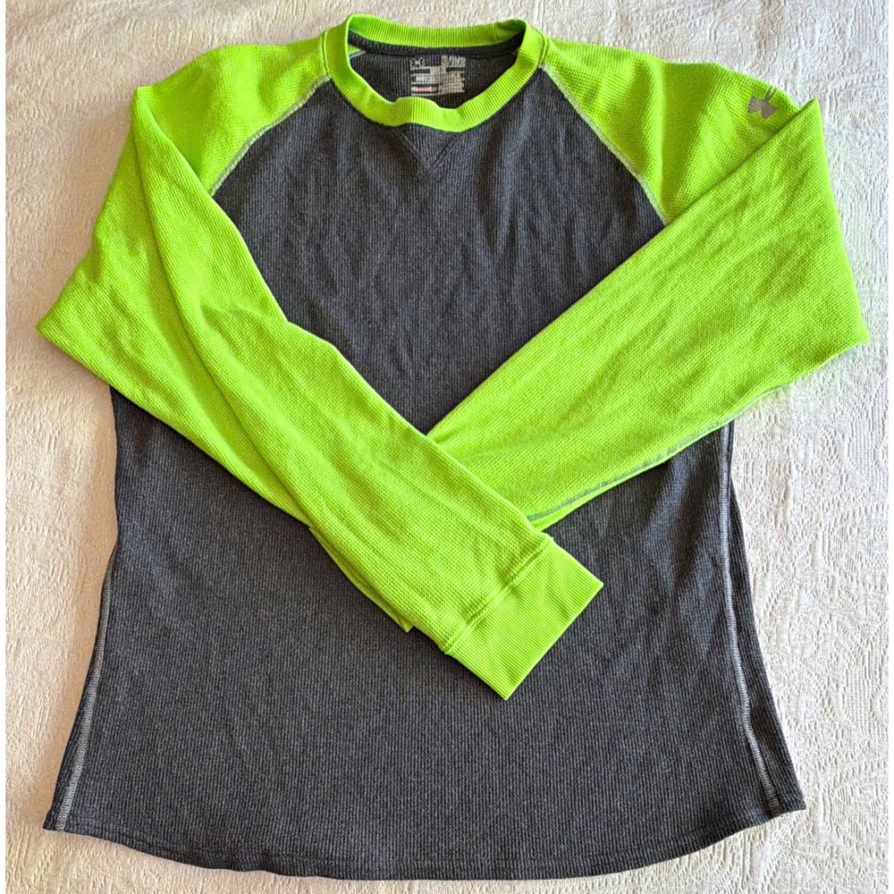Under Armour AllSeasonGear Men's XL Colorblock Raglan Long Sleeve Crew Tee